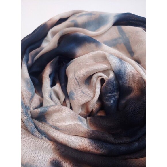 Steve Madden Scarf Sample in Tie Dye Blush, Blue & Brown - NWT - Picture 4 of 7